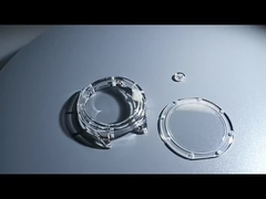 Kit de relógio de cristal único de safira transparente para movimento personalizado