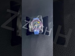 Premium 40mm/42mm Round Sapphire Crystal Watch Case resistente a arranhões personalizável roxo