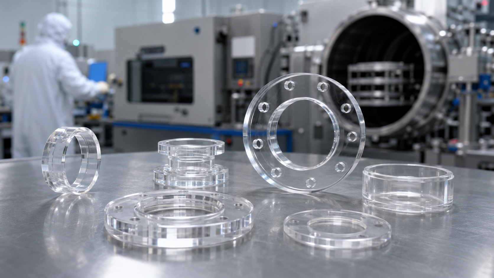 Últimos blogs da empresa sobre Flanges, anéis e bases de quartzo: Pequenas peças de quartzo utilizadas em equipamentos de semicondutores