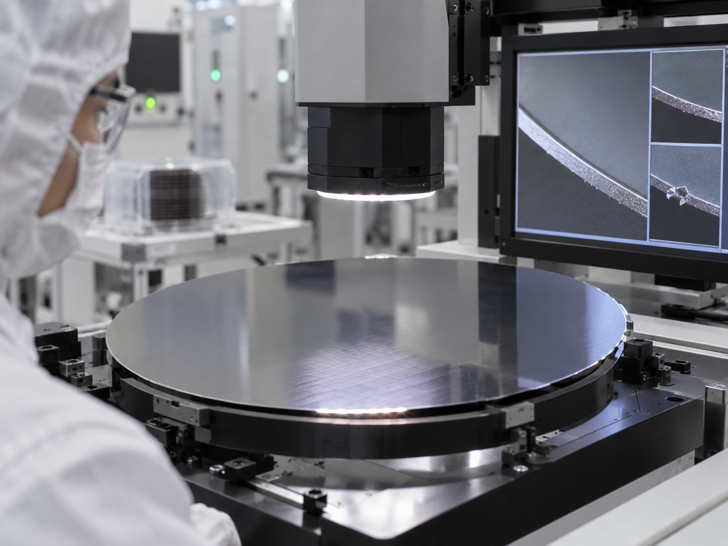 Últimos blogs da empresa sobre Guia de qualificação da Wafer Epi GaN-on-Si para dispositivos de potência: vazamento do tampão, arco da wafer, densidade de rachadura, exclusão da borda e