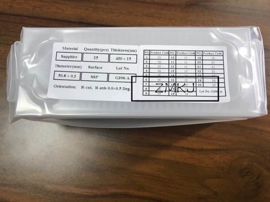 comprar carcaça de Sapphire Wafer da um-linha central do m-plano da r-linha central de 2Inch 3inch 4inch Fabricação em linha