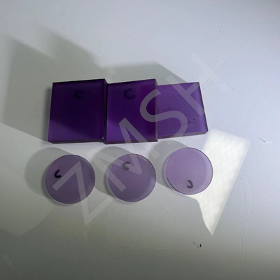 Janela óptica de safira Violeta Janela de alto desempenho Dureza transparente Relógio de vidro Superfície polida