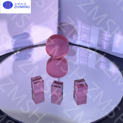 Sapphire sintético rosa Al2O3 Matérias-Primas Indústria de jóias Alta dureza Dureza de Mohs 9 Processamento elaborado